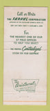 Matchbook Cover - Farval Lubrication Cleveland OH 30 Strike