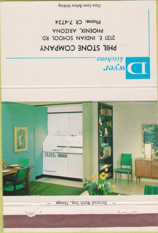 Matchbook Cover - Dwyer Kitchens Phoenix AZ 40 Strike