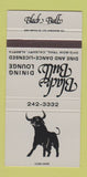 Matchbook Cover - Black Bull Dining Lounge Calgary AB 30 Strike