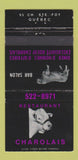 Matchbook Cover - Restaurant Charolais Ste Foy QC 30 Strike