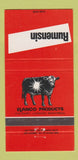 Matchbook Cover Rumensin Elanco Cattle Calgary AB London ON Monreal QC 30 Strike