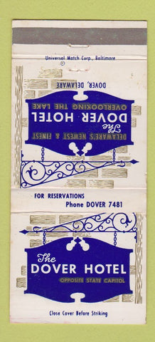 Matchbook Cover - Dover Hotel Dover DE 30 Strike