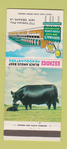 Matchbook Cover - Dorignac's Grocery Angus Beef New Orleans LA 30 Strike