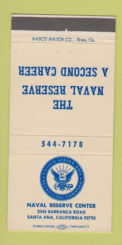 Matchbook Cover - Naval Reserve Center Santa Ana CA 30 Strike