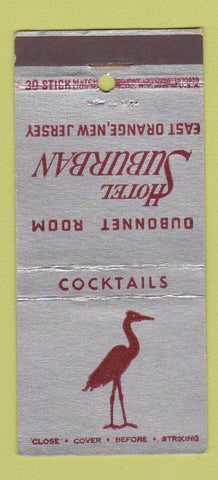 Matchbook Cover - Hotel Suburban East Orange NJ 30 Stick