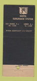 Matchbook Cover - Hotel Suburban East Orange NJ 30 Stick