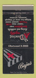 Matchbook Cover - Baja's Restaurant Dearborn MI WEAR 30 Strike