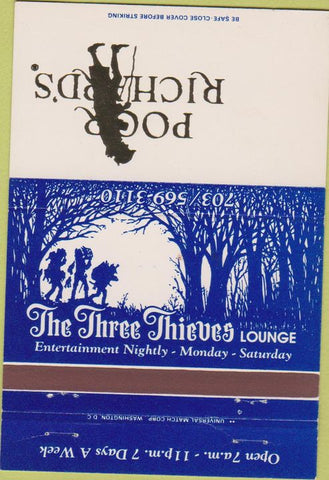 Matchbook Cover - Poor Richard's Springfield VA 40 Strike