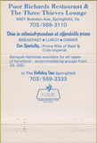 Matchbook Cover - Poor Richard's Springfield VA 40 Strike