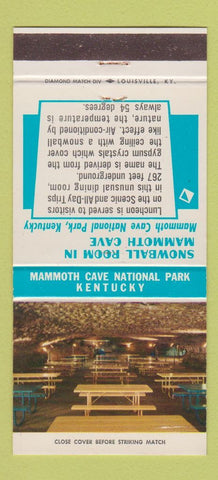 Matchbook Cover - Mammoth Cave National Park KY Snowball Room 30 Strike
