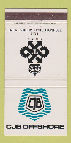 Matchbook Cover - CJB Offshore London UK England 30 Strike