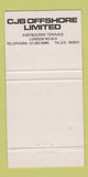 Matchbook Cover - CJB Offshore London UK England 30 Strike