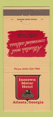 Matchbook Cover - Inntown Motor Hotel Atlanta GA 30 Strike