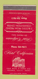 Matchbook Cover - Hotel Californian Fresno CA 30 Strike