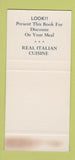Matchbook Cover - Sofia Pizza House Camberwell Australia 30 Strike