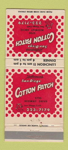 Matchbook Cover - Hoffman's San Diego CA Cotton Patch 30 Strike