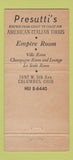 Matchbook Cover - Presutti's Village Italian Columbus OH 30 Strike