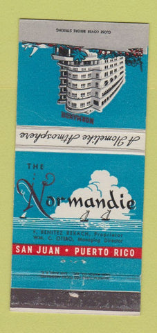 Matchbook Cover - The Normandie San Juan Puerto Rico 30 Strike