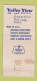 Matchbook Cover - Valley View Specialties Crestwood IL WEAR 30 Strike