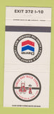 Matchbook Cover - Chevron oil gas Circle Bar Truck Corral Ozona TX 30 Strike