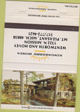 Matchbook Cover - Kingsberry Homes Wentworth Hovey Mount Plesant MI 40 Strike