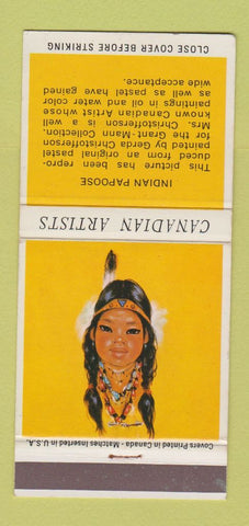 Matchbook Cover - Canadian Artists Indian Papoose 30 Strike