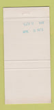 Matchbook Cover - Richard Nixon for President Torrance CA 1972 BRONZE 30 Strike