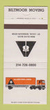 Matchbook Cover - Allied Van Lines Trucking St Louis MO 30 Strike