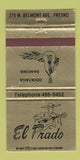 Matchbook Cover - El Prado Fresno CA WEAR 30 Strike