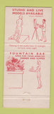 Matchbook Cover - The Brush & Palette Restaurant London? UK girlie 30 Strike