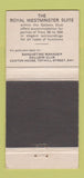 Matchbook Cover - Galleon Club Westminster London UK 30 Strike