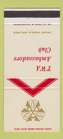 Matchbook Cover - Ambassadors Club TWA Airlines 30 Strike