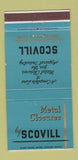 Matchbook Cover - Schovill Metal Closures Waterbury CT 30 Strike