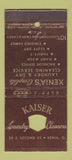 Matchbook Cover - Kaiser Laundry Cleaners Xenia OH 21 Strike Feature