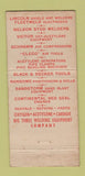 Matchbook Cover - Big 3 Welding Equipment WEAR 21 Strike Feature