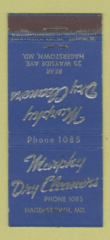 Matchbook Cover - Murphy Dry Cleaners Hagerstown MD WEAR 21 Strike Feature