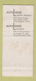 Matchbook Cover - Auto Lodge Los Angeles Santa Monica CA WEAR 30 Strike