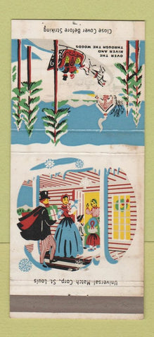 Matchbook Cover - First National Bank Rhinelander WI Christmas WEAR 30 Strike