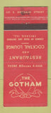 Matchbook Cover - Gotham Restaurant Chicago IL WEAR 21 Strike Feature