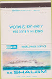 Matchbook Cover - Shalom Ship Lines 40 Strike