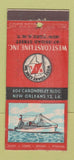 Matchbook Cover - West Coast Shipping Line NYC New Orleans LA 21 Strike Feature
