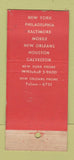 Matchbook Cover - West Coast Shipping Line NYC New Orleans LA 21 Strike Feature