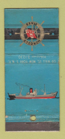 Matchbook Cover - Norgulf Shipping Lines New York City WORN 21 Strike Feature