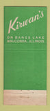 Matchbook Cover - Kirwan's Wauconda IL WEAR  21 Strike Feature