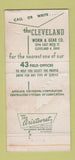 Matchbook Cover - Cleveland Worm Gear OH WEAR 30 Strike