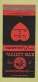 Matchbook Cover Variety Club Bellevue Stratford Hotel Philadelphia PA 30 Strike