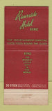 Matchbook Cover - Riverside Hotel Reno NV casino 30 Stick