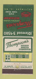 Matchbook Cover - Thompson's Restaurant Baltimore MD 21 Strike Feature
