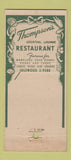 Matchbook Cover - Thompson's Restaurant Baltimore MD 21 Strike Feature