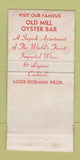 Matchbook Cover - Old Mill Tavern Hotel Waterford MI WEAR 30 Strike